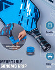 Fiberflex Pickleball Paddle Set, 2 Paddles, 4 Balls, 2 Overgrip Tapes, 2 Cooling Towels and Pickleball Bag