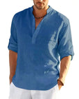 Men's Linen Long Sleeve Shirt - Lightweight and Stylish Casual Menswear