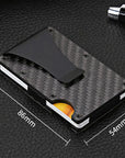 Luxury Carbon Fiber Card Holder - Slim Wallet for Men with RFID Blocking