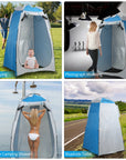 Portable Shower Tent with Drain – Privacy tent for camping, featuring a durable design with a window for ventilation.