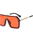 Oversize Sunglasses Fashion Style Square Sun Glasses One Pieces Mirror Lens UV400 Women Men Brands