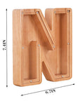 Twenty-Six Letter Wooden Piggy Bank Alphabet Piggy Bank Wooden Coin Bank with Letters Educational Piggy Bank Children's Wooden Savings Bank Personalized Wooden Money Box Alphabetical Coin Bank Kids' Educational Savings Bank Letter-shaped Piggy Bank Wooden Alphabet Money Jar