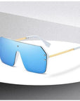 Oversize Sunglasses Fashion Style Square Sun Glasses One Pieces Mirror Lens UV400 Women Men Brands