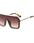 Oversize Sunglasses Fashion Style Square Sun Glasses One Pieces Mirror Lens UV400 Women Men Brands