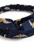 Women Retro Style Hairband floral Print Headband Cross