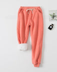 Lamb velvet padded sweatpants
