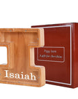 Twenty-Six Letter Wooden Piggy Bank Alphabet Piggy Bank Wooden Coin Bank with Letters Educational Piggy Bank Children's Wooden Savings Bank Personalized Wooden Money Box Alphabetical Coin Bank Kids' Educational Savings Bank Letter-shaped Piggy Bank Wooden Alphabet Money Jar