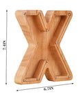 Twenty-Six Letter Wooden Piggy Bank Alphabet Piggy Bank Wooden Coin Bank with Letters Educational Piggy Bank Children's Wooden Savings Bank Personalized Wooden Money Box Alphabetical Coin Bank Kids' Educational Savings Bank Letter-shaped Piggy Bank Wooden Alphabet Money Jar