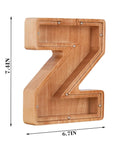 Twenty-Six Letter Wooden Piggy Bank Alphabet Piggy Bank Wooden Coin Bank with Letters Educational Piggy Bank Children's Wooden Savings Bank Personalized Wooden Money Box Alphabetical Coin Bank Kids' Educational Savings Bank Letter-shaped Piggy Bank Wooden Alphabet Money Jar