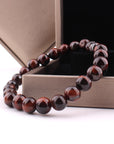 Vintage Style 8mm Red Tiger Eye Bracelet Anti-fatigue