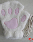 Winter Lovely Half Cover Paw Bear Cat Claw Gloves Short Finger