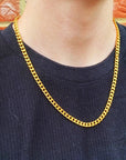 Daily Wearing Cuban Link Chain Choker - Gold Minimalist Jewelry for Him & Her