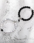 Natural Stone Beads Couple Magnetic Bracelets for Long Distance Relationship | Matching Love Energy & Healing Jewelry