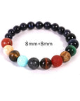Eight Planets Natural Stone Bracelet - Solar System Chakra Jewelry