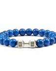Turquoise Energy Gun Black Electroplated Alloy Barbell Bracelet