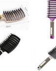 Hairbrush Anti Klit Brushy Haarborstel Women Detangler Hair Brush Bristle Nylon Scalp Massage Teaser Hair Brush Comb