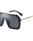 Oversize Sunglasses Fashion Style Square Sun Glasses One Pieces Mirror Lens UV400 Women Men Brands