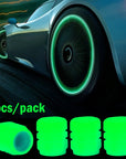 Fluorescent Night Glowing Valve Caps