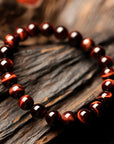 Vintage Style 8mm Red Tiger Eye Bracelet Anti-fatigue