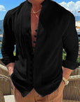 Cotton and Linen Casual Loose Long Sleeve Shirt – Men’s & Women’s Unisex Eco-Friendly Fashion