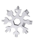 Multi-function snowflake tool Portable multitool Snowflake-shaped tool 18-in-1 multitool Compact snowflake tool Outdoor adventure tool Handy pocket tool Stainless steel multitool Versatile snowflake tool All-in-one snowflake gadget