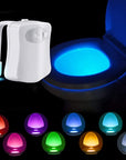 Toilet night light Motion sensor toilet light LED toilet bowl light Bathroom night light Toilet seat light Illuminated toilet light Color-changing toilet light Toilet bowl motion sensor light Night light for toilet Automatic toilet light