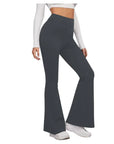 Tummy control flared pants High-waisted flared trousers Slimming flare leg pants Flare yoga pants with control panel Figure-flattering bell bottom pants Waist-shaping flared trousers Stretchy flare leg pants with tummy control Flare pants for women Bootcut pants with slimming effect Flare leggings with shaping waistband