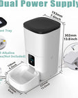 Pet Feeder,6L Automatic Pet Feeder for Cats and Dogs,1080P Camera, Voice with App Control