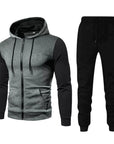 Men's 2 Piece Sweatsuits Full Zip up Hoodie and Jogger Sweatpant Athletic Set Two Piece Casual Sport Tracksuit