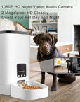 Pet Feeder,6L Automatic Pet Feeder for Cats and Dogs,1080P Camera, Voice with App Control