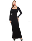 Stylish Long Sleeve Narrow Dress – Lifting, Shaping, and Seamless DesignTwo-in-one long sleeve narrow dress with double-layer belly lining, providing waist support, shaping, and hip lifting for a flattering fit.