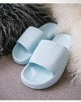 Soft Home Couple Slippers - Matching Non-Slip Indoor Cozy Slippers