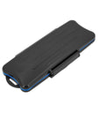 Waterproof Nintendo Switch game card case made of durable ABS material. Compact and sleek black design for storing and protecting Switch game cartridges.