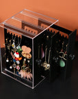Compact acrylic cosmetic organizer with drawers, designed for efficient makeup and beauty product storage