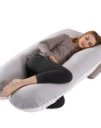 U-shape pillow offering ergonomic full-body support, ideal for side sleepers, pregnant women, and those seeking relief from back pain, crafted with soft, high-quality materials for ultimate comfort.