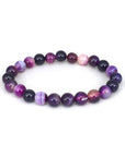 Elegant real amethyst bracelet featuring purple stone beads, perfect for adding a touch of sophistication to any outfit