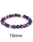 Elegant real amethyst bracelet featuring purple stone beads, perfect for adding a touch of sophistication to any outfit