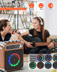 JYX S55 Karaoke Machine with Bluetooth, 2 wireless microphones, TV connectivity, and powerful sound, perfect for both kids and adults, for endless karaoke fun