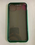 Magnetic privacy case for iPhone 13 Pro Max with anti-peep protection. Made with a metal frame and tempered glass, this phone case offers secure screen privacy and magnetic suction for easy attachment.