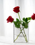 Transparent book vase Book-shaped vase Glass book vase Decorative book vase Novelty book vase Clear book-shaped vase Literary-inspired vase Unique book decor Transparent flower vase Home decor book vase