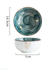 Modern ceramic breakfast salad eating bowl with sleek design, part of a versatile salad bowl set. Perfect as a large salad bowl or a convenient salad bowl to go.