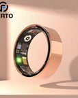 Smart ring fitness tracker with sleek design, IP68 waterproof rating, and wireless connectivity. Tracks steps, calories, distance, sleep, and more, compatible with iPhone and Android devices