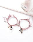 Natural Stone Beads Couple Magnetic Bracelets for Long Distance Relationship | Matching Love Energy & Healing Jewelry