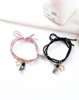 Natural Stone Beads Couple Magnetic Bracelets for Long Distance Relationship | Matching Love Energy & Healing Jewelry