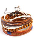 Unisex punk bracelet made of studded PU leather with a geometric design, perfect for goth and emo styles.