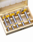 Wood hole drill bit, wood hole opener, and hole opener for precise and clean drilling in wood, plastic, and gypsum board for woodworking and DIY projects.