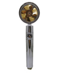 High pressure low flow shower head with hose, designed for optimal water flow and efficient performance.