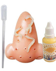 A realistic pimple popping squishy toy made from non-toxic TPE material, featuring 11 holes for stress relief.