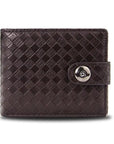 Men's Retro Woven Pattern Leather Wallet – Vintage & Stylish Bifold Wallet