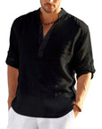 Stylish LinenLongSleeve perfect for SummerStyle and CasualMensWear, crafted from sustainable and breathable materials.